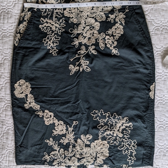 J. Crew Embroidered Pencil Skirt - Picture 2 of 6